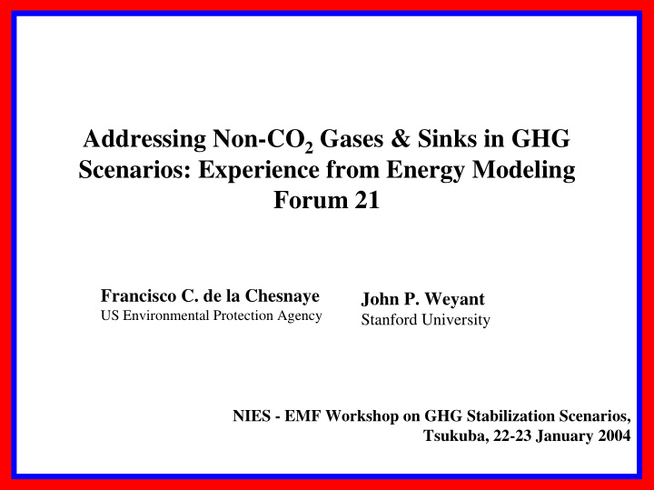 addressing non co 2 gases sinks in ghg scenarios