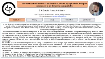 Nonlinear control of lateral optical forces excited by high-order multipole   resonances in