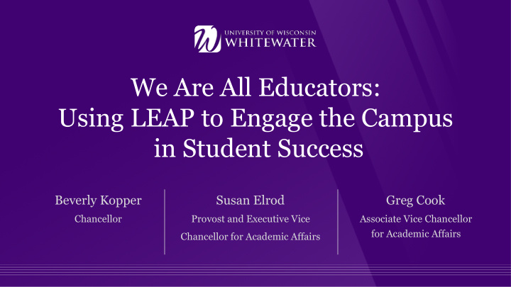 we are all educators using leap to engage the campus