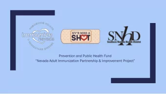 Prevention and Public Health Fund  Nevada Adult Immunization Partnership &amp; Improvement