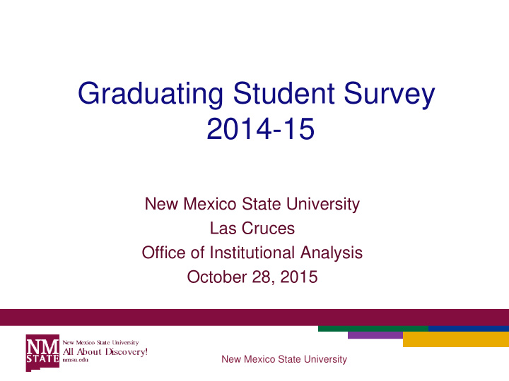 graduating student survey 2014 15