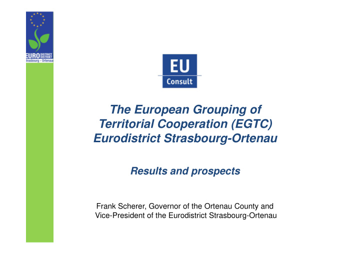 the european grouping of territorial cooperation egtc