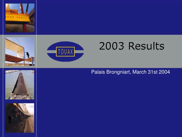 2003 results