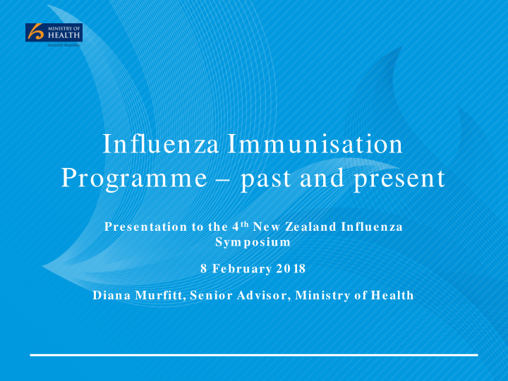 influenza immunisation programme past and present