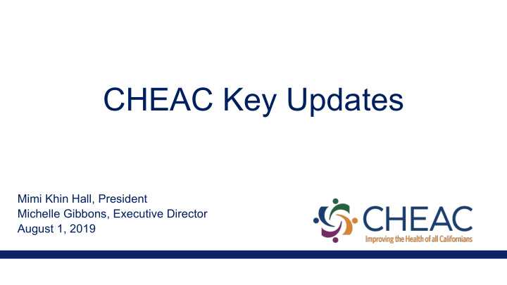 cheac key updates