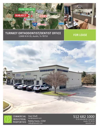 512 682 1000  Hani Shafj  hani@cipaustjn.com  9130 Jollyville Rd., Suite 300  Robby Eaves, CCIM