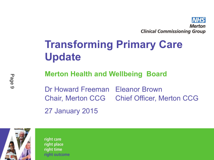 transforming primary care update