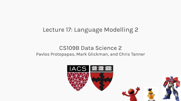 lecture 17 language modelling 2