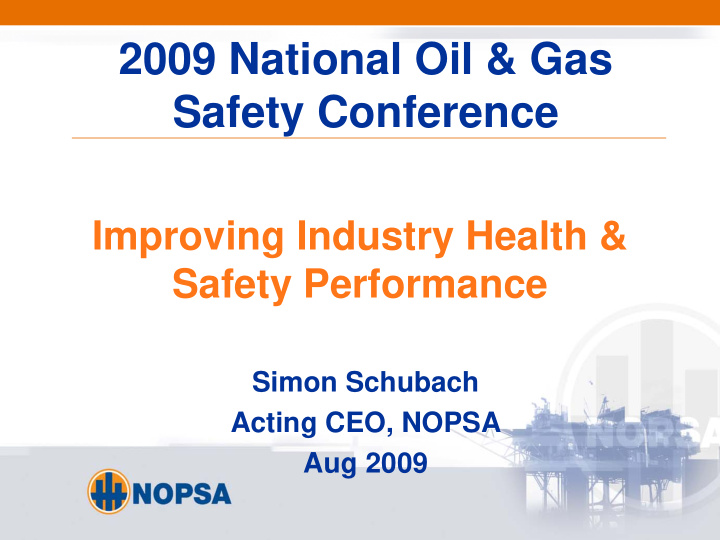 2009 national oil gas safety conference