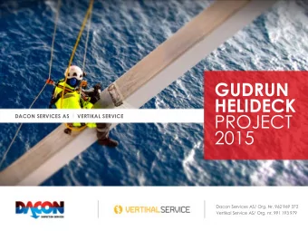 GUDRUN  ADVANCE  HELIDECK  ULTRASONIC  PROJECT DACON SERVICES AS I VERTIKAL SERVICE  INSPECTION