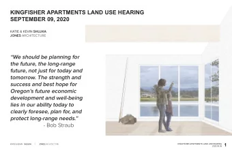 We should be planning for  the future, the long-range  future, not just for today and  tomorrow.