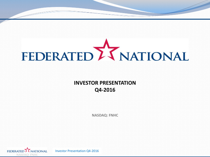 investor presentation q4 2016
