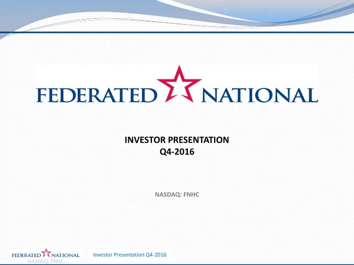 investor presentation q4 2016