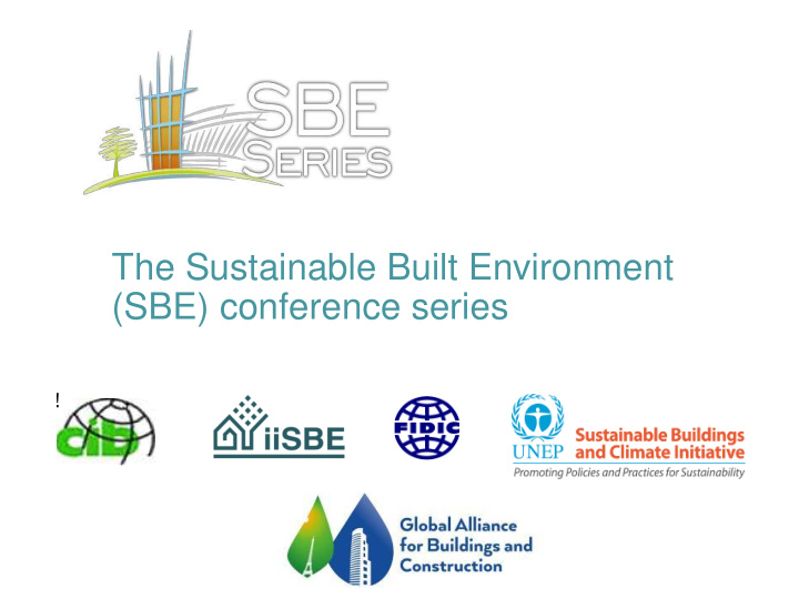 the sustainable built environment
