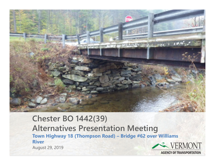 chester bo 1442 39 alternatives presentation meeting