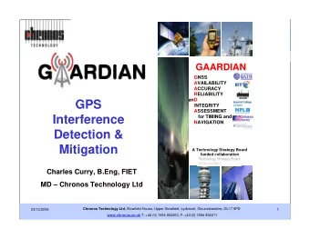 GPS  INTEGRITY  ASSESSMENT  Interference  for TIMING and  NAVIGATION  Detection &amp;  Mitigation