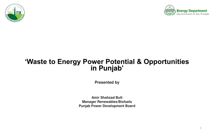waste to energy power potential opportunities in punjab