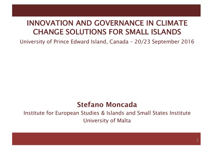 in innovatio ion and governance ce in in cl clim imate ch
