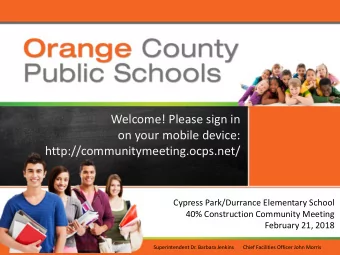Orange County Public Schools  Welcome! Please sign in  on your mobile device: