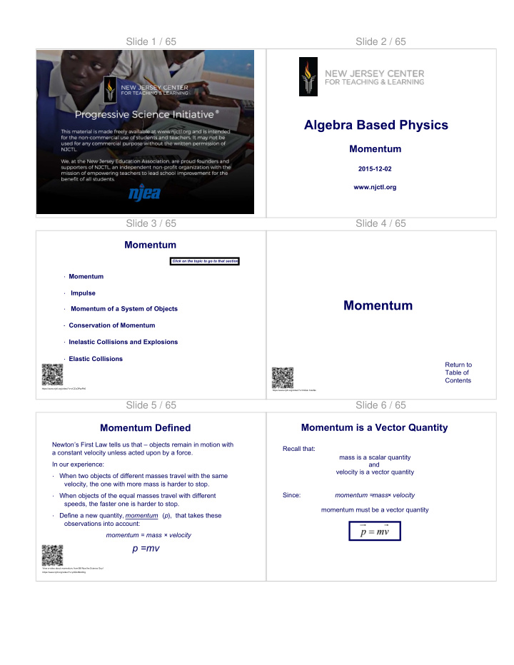 algebra based physics