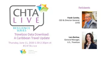 Travelzoo Da  Tr  Data Dow  Downloa  oad: Lara Barlow ,  A  A Caribbean Travel U  Update  General