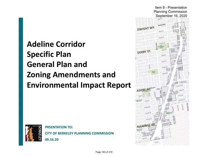 adeline corridor specific plan