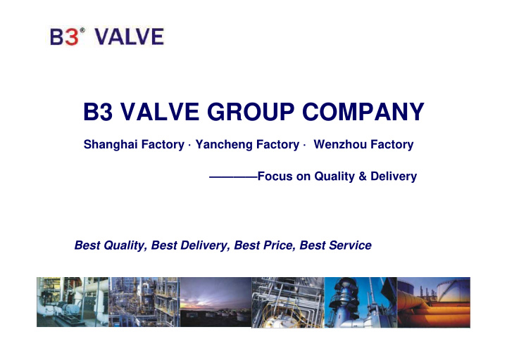 b3 valve group company