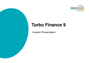 Turbo Finance 9  Investor Presentation  Contents  Overview of Aldermore Group  4  Executive Summary
