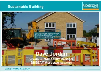 Group Sustainability Manager doing the RIGHT thing  Agenda doing the RIGHT thing  Government