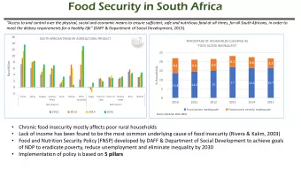 Food Security in South Africa Access to and control over the physical, social and economic means