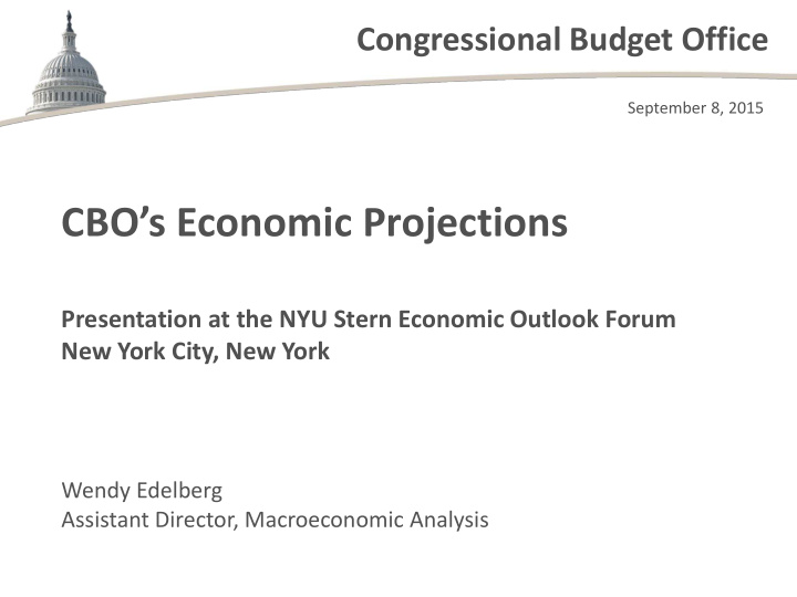 cbo s economic projections