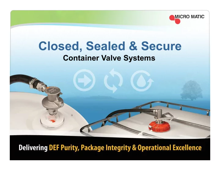 closed sealed amp secure
