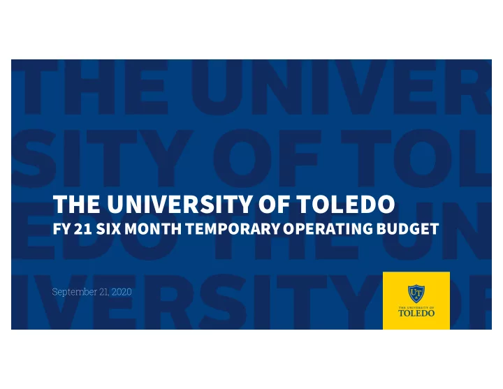 the university of toledo