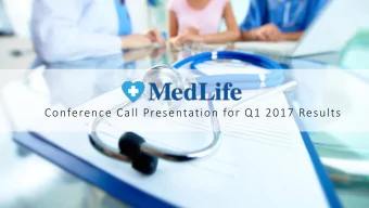 Conference Call Presentation for Q1 2017 Results  LEGAL DISCLAIMER This presentation is not, and