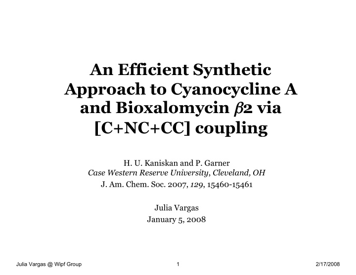 cyanocycline a and bioxalomycin 2