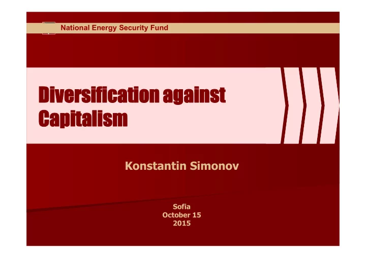 diversification against capitalism