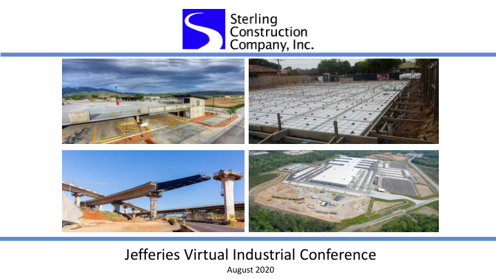 jefferies virtual industrial conference