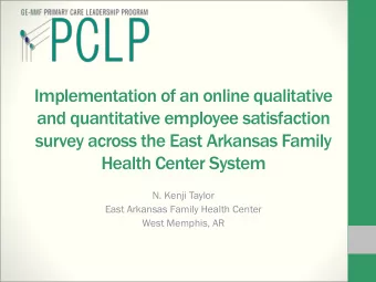 Implementation of an online qualitative  and quantitative employee satisfaction  survey across the