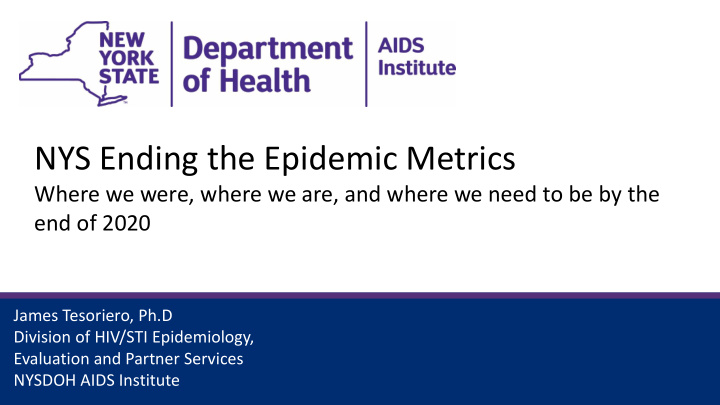 nys ending the epidemic metrics