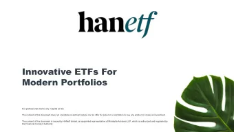 Innovative ETFs For  Modern Portfolios  For professional clients only. Capital at risk.  The