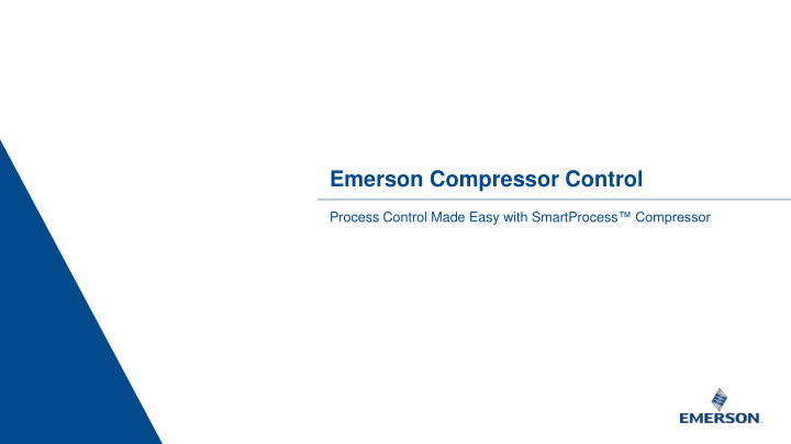 emerson compressor control