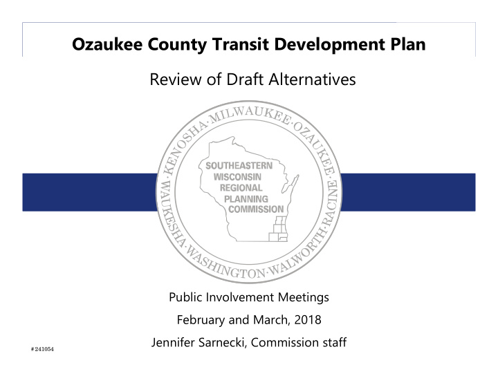 ozaukee county transit development plan