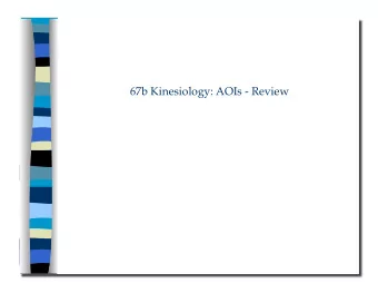 67b Kinesiology: AOIs - Review 67b Kinesiology: AOIs - Review  10 minutes  Break Announce the