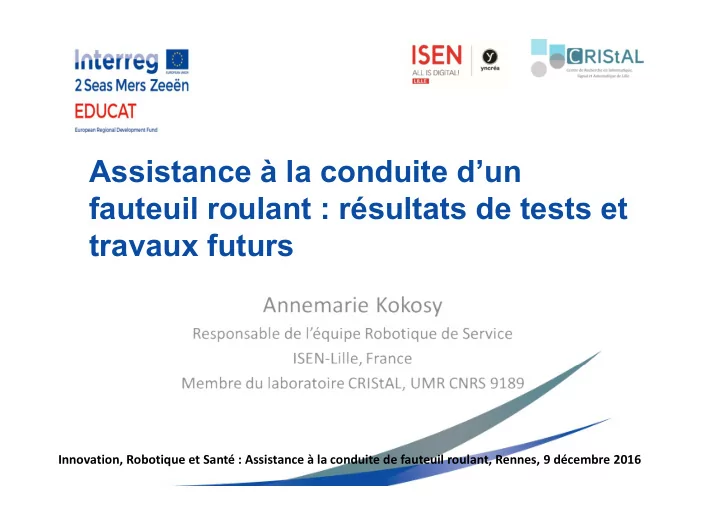 assistance la conduite d un fauteuil roulant r sultats de
