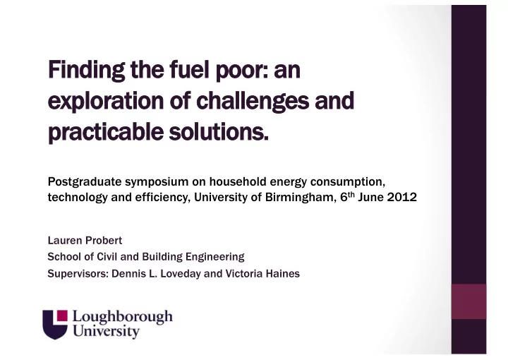 finding t finding the he fue fuel poor an l poor an