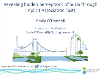 Implicit Association Tests  Emily ODonnell  University of Nottingham