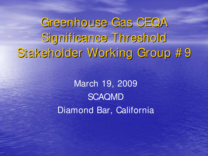 greenhouse gas ceqa greenhouse gas ceqa significance