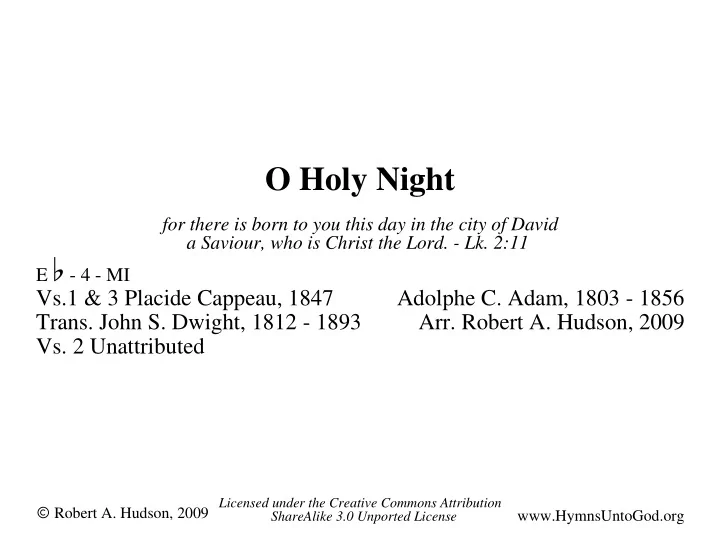 o holy night