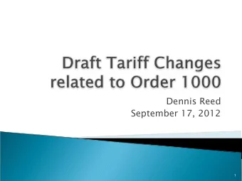 Dennis Reed  September 17, 2012  1  To provide an overview of the  October/November Compliance