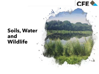 Soils, Water  and  Wildlife  Championing the Farmed Environment is a partnership which supports